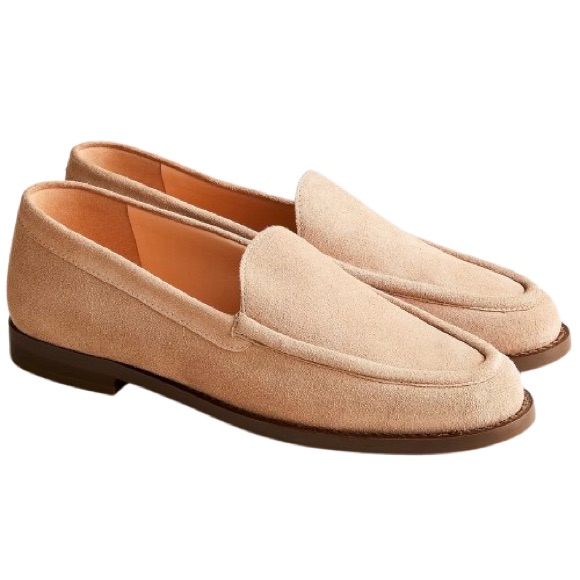 J. Crew New Women’s Winona Suede Loafers Size 7.5 Tan Nwot